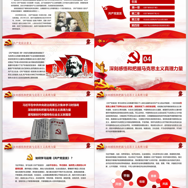 纪念马克思诞辰200周年学习汇报PPT