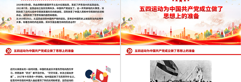 党政风五四运动与中国共产党的诞生PPT纪念五四运动系列课件下载