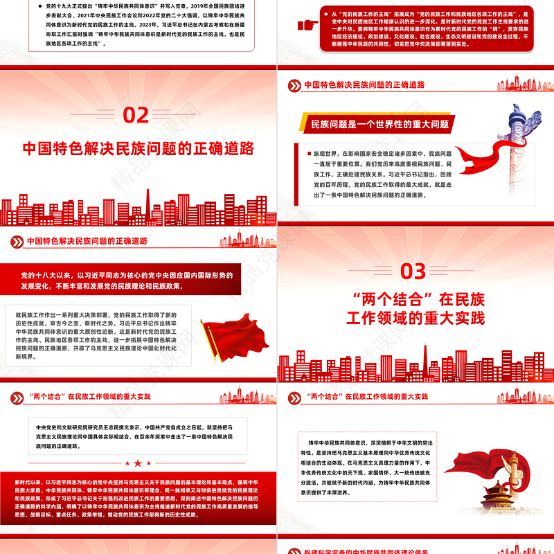 2024铸牢中华民族共同体意识PPT党建风党的民族工作微党课