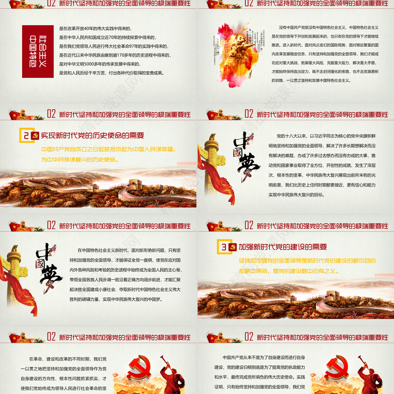 新时代坚持和加强党的全面领导党课ppt