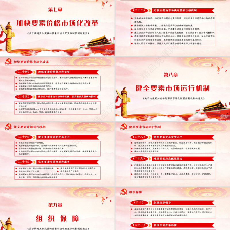 原创学习解读中共中央国务院关于构建更加完善的要素市场化配置体制机制的意见ppt