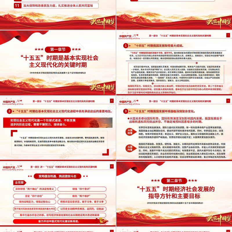 党建风《关于制定国民经济和社会发展第十五个五年规划的建议》全文PPT党课