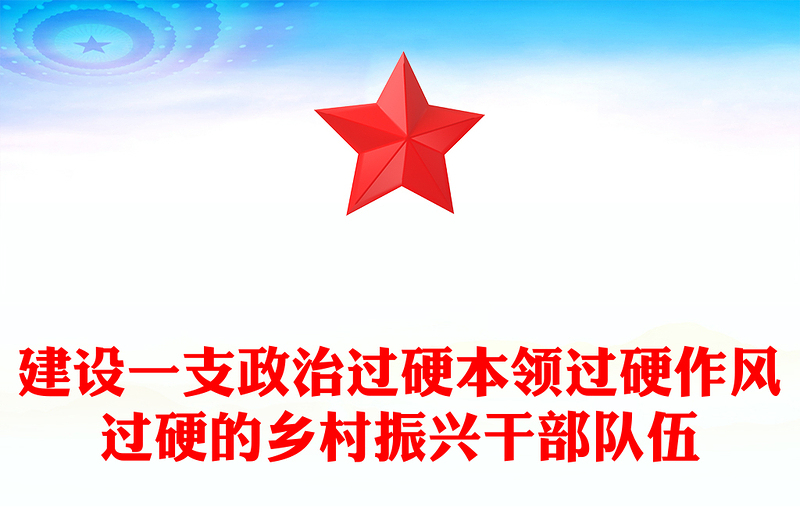 2025建设一支政治过硬本领过硬作风过硬的乡村振兴干部队伍PPT党课课件(讲稿)