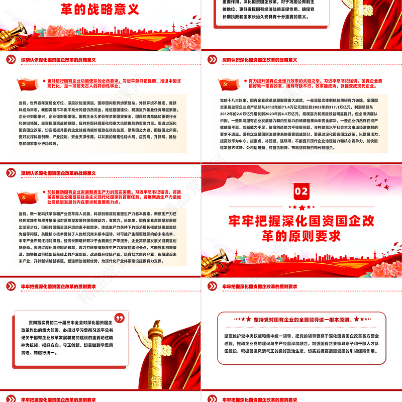 2024深化国资国企改革PPT大气精美国企党课课件