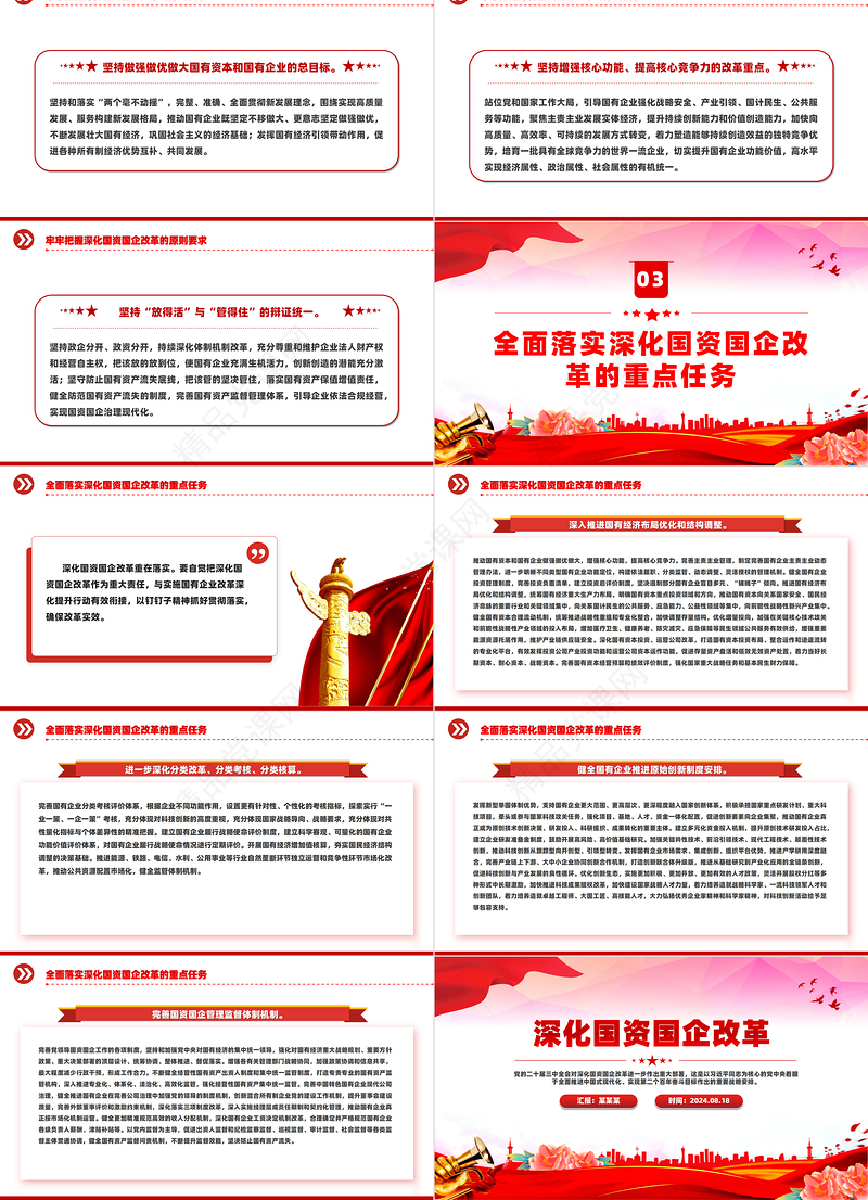 2024深化国资国企改革PPT大气精美国企党课课件