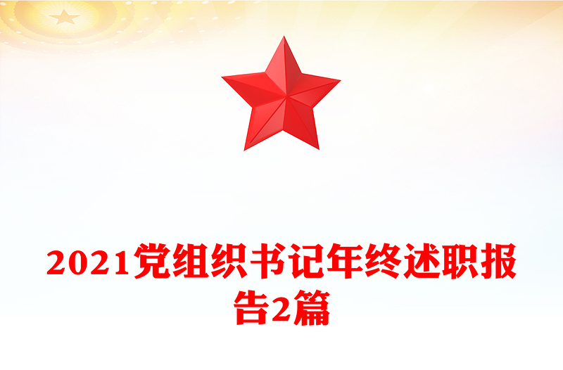 党组织书记年终述职报告2篇