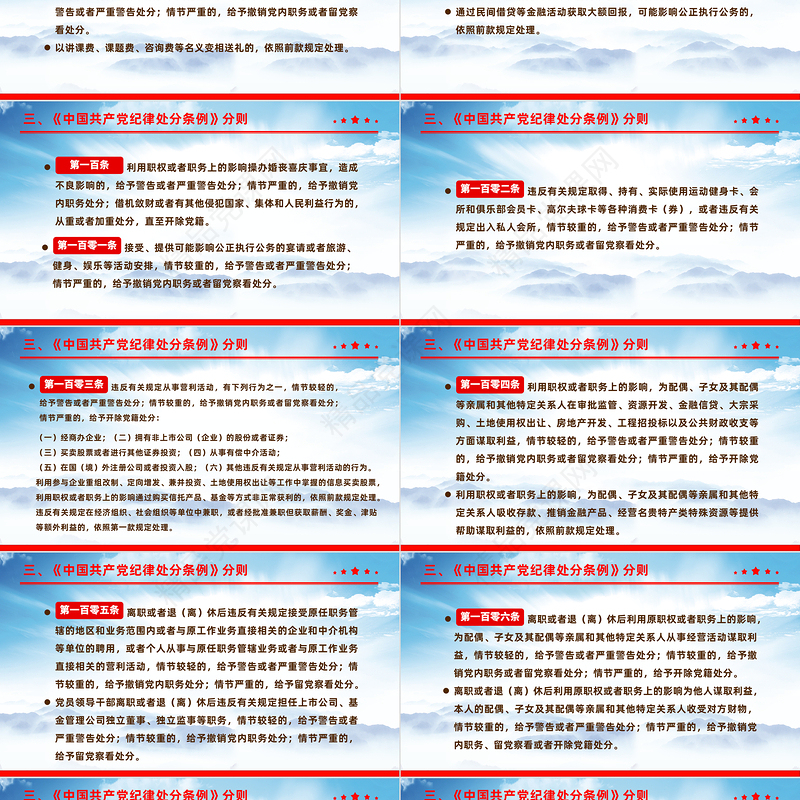 2024《中国共产党纪律处分条例》解读PPT红色华美全面加强党的纪律建设党课