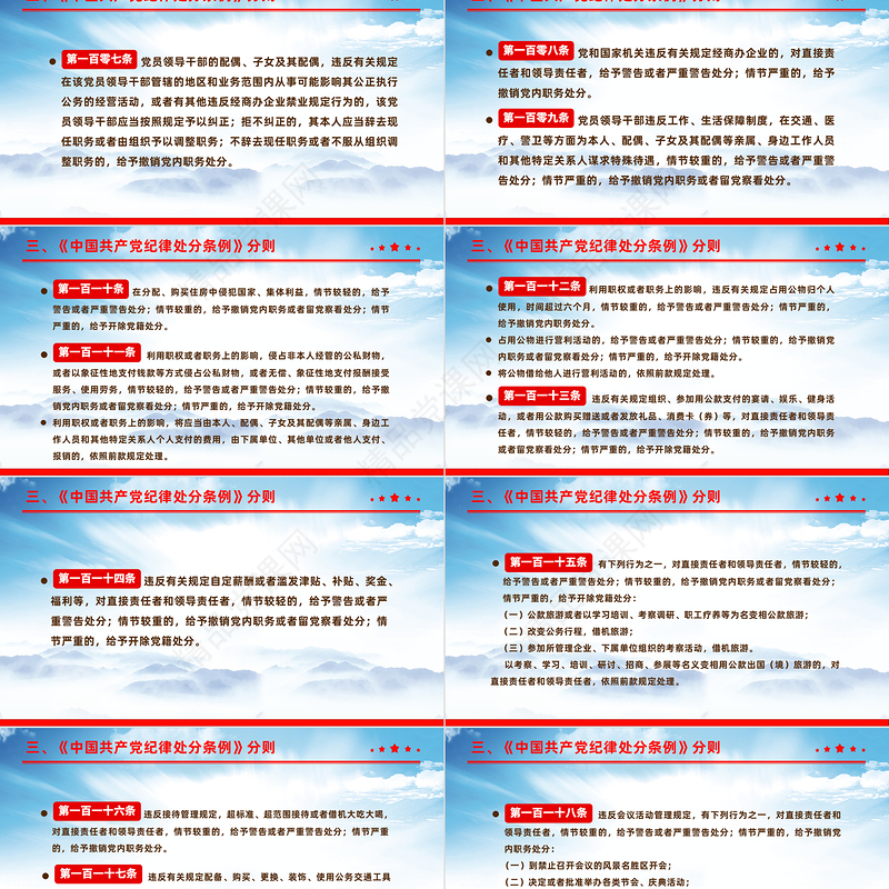 2024《中国共产党纪律处分条例》解读PPT红色华美全面加强党的纪律建设党课