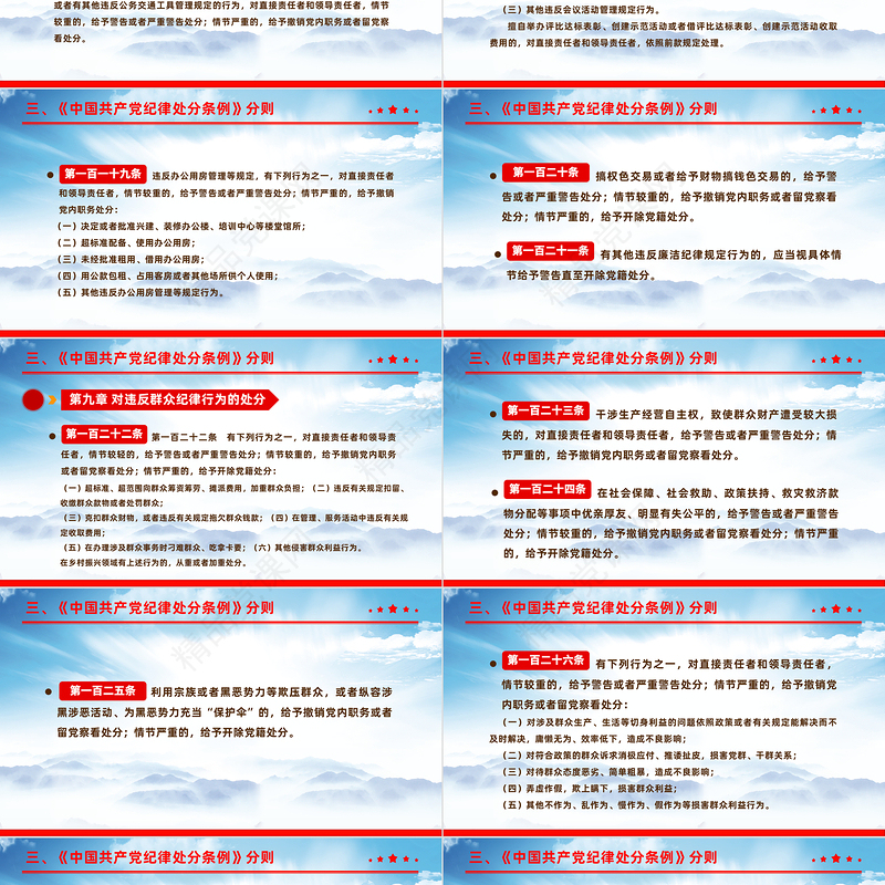 2024《中国共产党纪律处分条例》解读PPT红色华美全面加强党的纪律建设党课