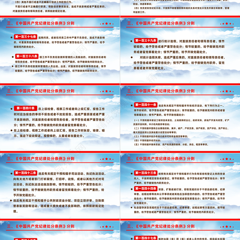 2024《中国共产党纪律处分条例》解读PPT红色华美全面加强党的纪律建设党课