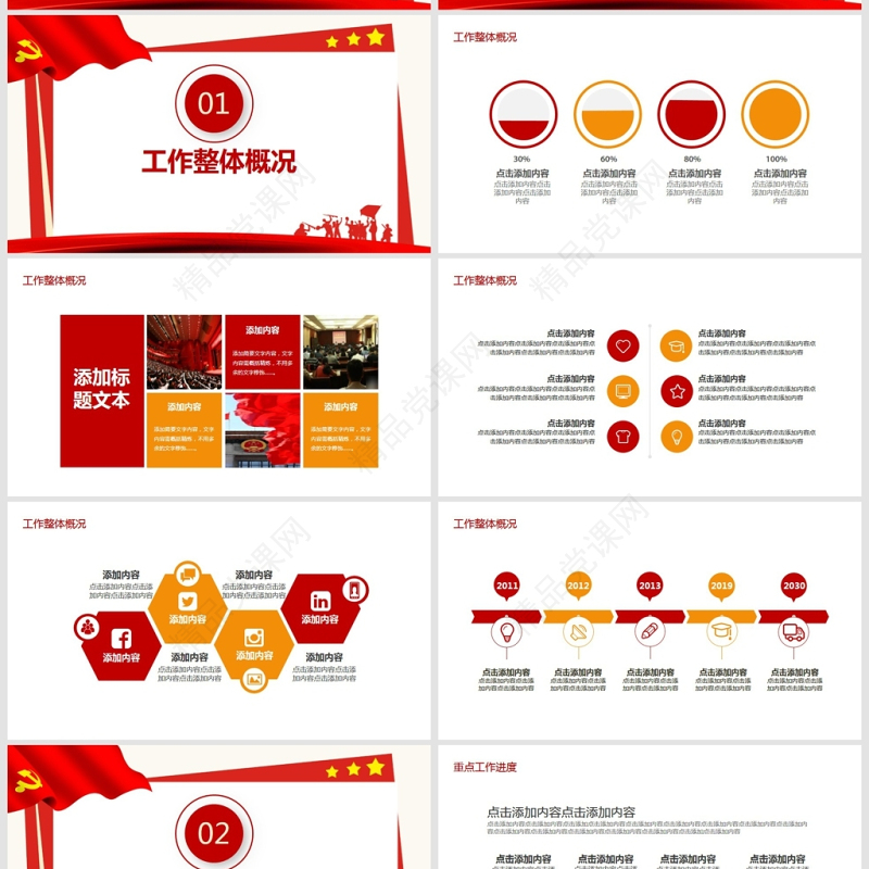 党政建党节宣讲总结报告PPT