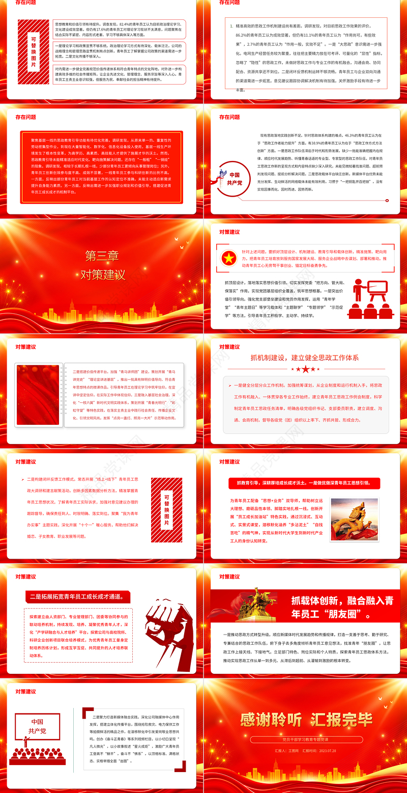 2023电网企业青年员工思政工作的探索与研究PPT大气精美风党员干部学习教育专题党课课件