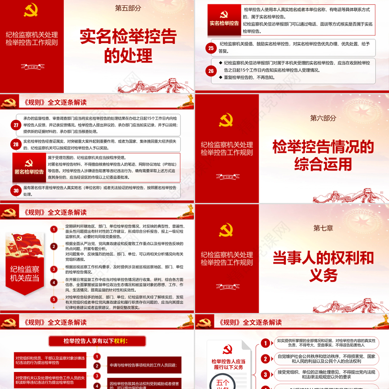 原创纪检监察机关处理检举控告工作规则ppt