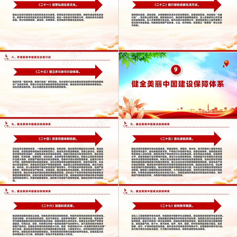 精美创意关于全面推进美丽中国建设的意见PPT下载
