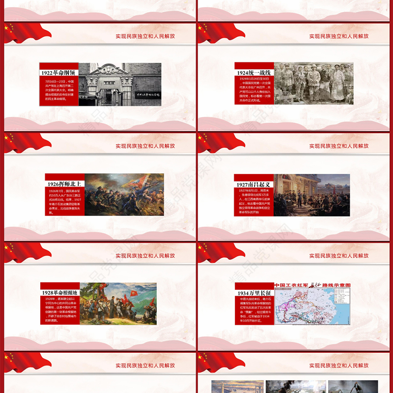 光辉的历程建党96年党史PPT党委党支部