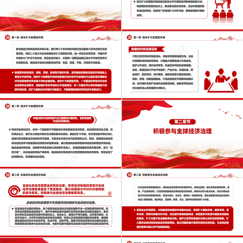 党政风向全面建成高水平社会主义市场经济体制迈进PPT党课课件