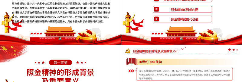 2021弘扬照金精神传承红色基因革命精神的科学内涵和时代价值PPT模板