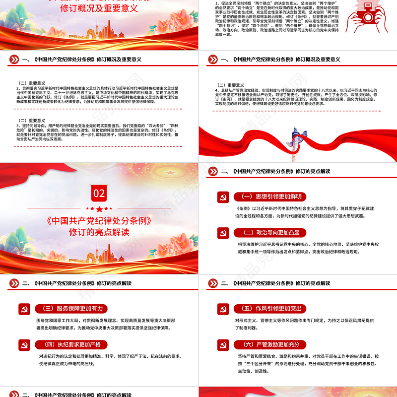 精美创意深学条例严守党纪推动医院高质量发展PPT下载