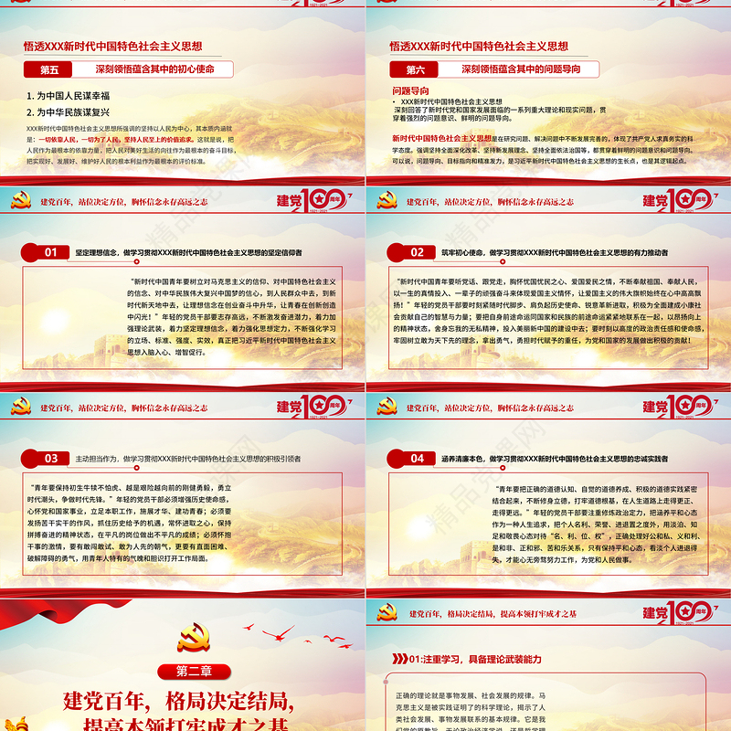 风雨苍黄百年路高歌奋进新时代PPT七一建党节热烈庆祝中国共产党成立100周年专题党课