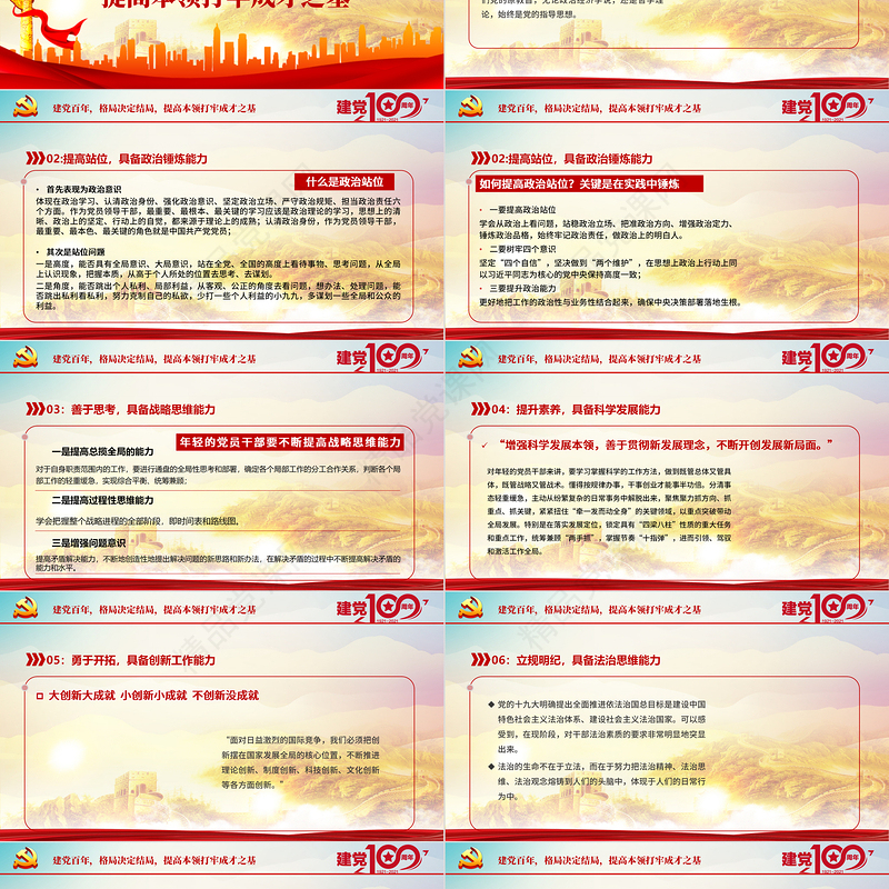 风雨苍黄百年路高歌奋进新时代PPT七一建党节热烈庆祝中国共产党成立100周年专题党课