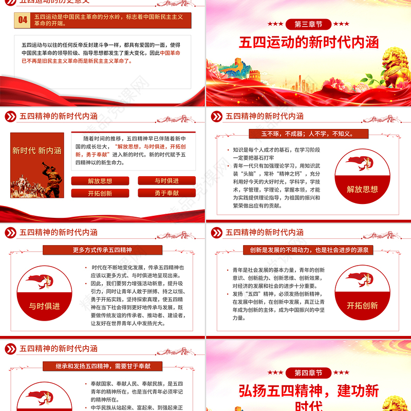 精品2025弘扬五四精神争做时代先锋纪念五四运动106周年团课PPT下载