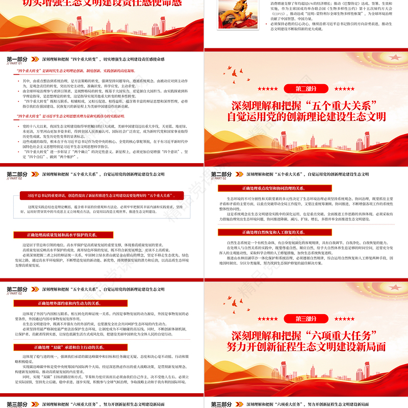 2023全面加强生态环境保护谱写新时代生态文明建设新篇章PPT精品风党员干部学习教育专题党课课件