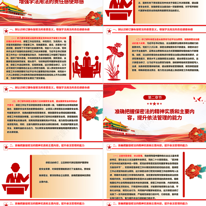 加强保密法治建设维护国家安全利益ppt简约时尚不断推进保密工作高质量发展专题微课件