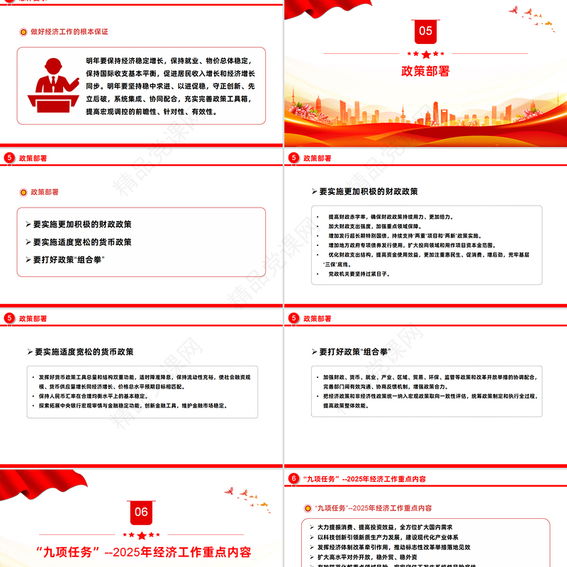 一文梳理2025中央经济工作会议要点PPT微党课课件