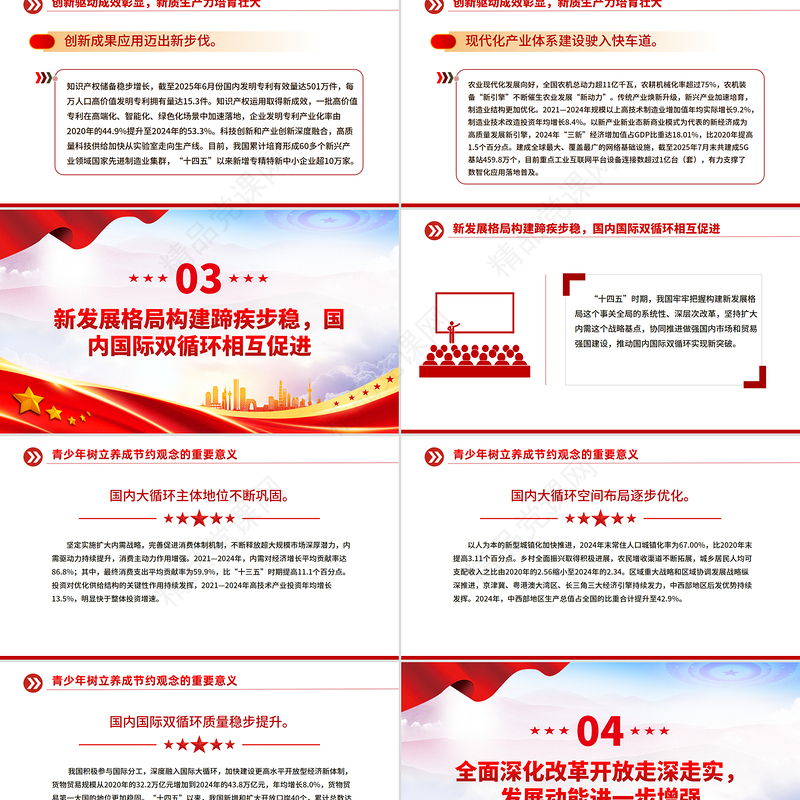 大气简洁“十四五”时期我国经济社会发展取得新的重大成就PPT课件