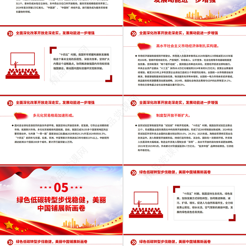 大气简洁“十四五”时期我国经济社会发展取得新的重大成就PPT课件