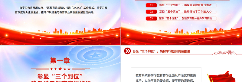 2025年党内主题学习教育工作总结PPT模板