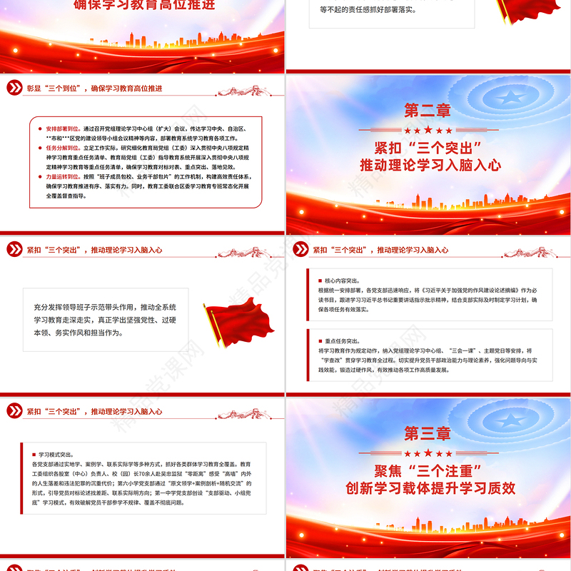 2025年党内主题学习教育工作总结PPT模板