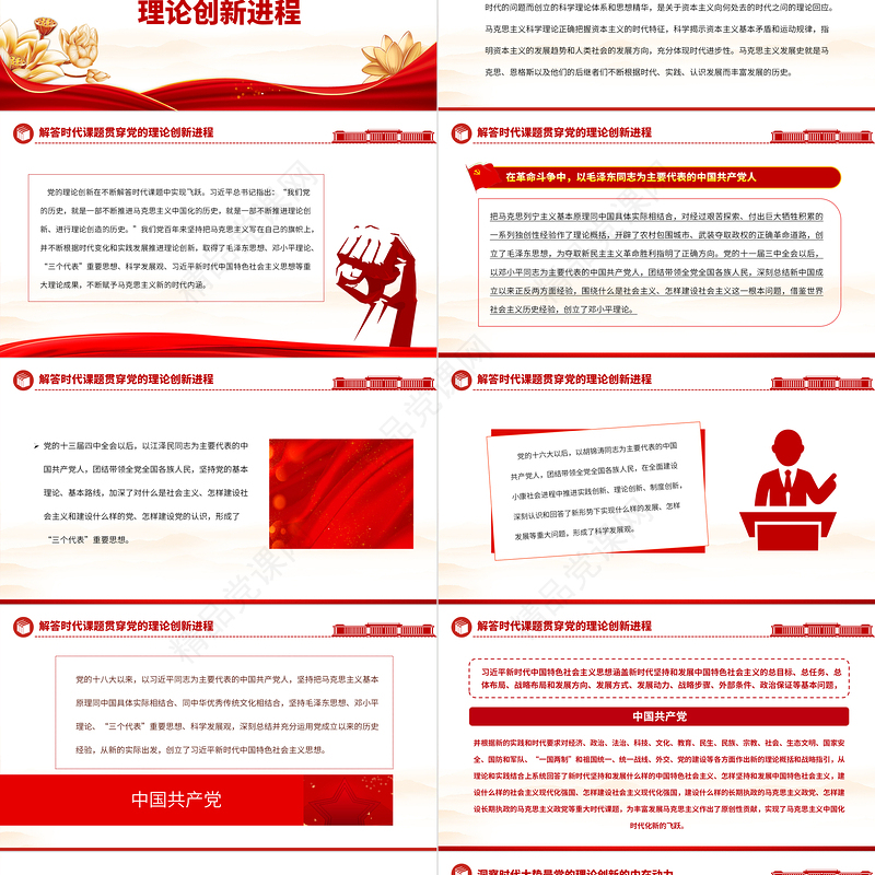 2023深刻把握党的理论创新的时代性PPT精品风党员干部学习教育专题党课课件