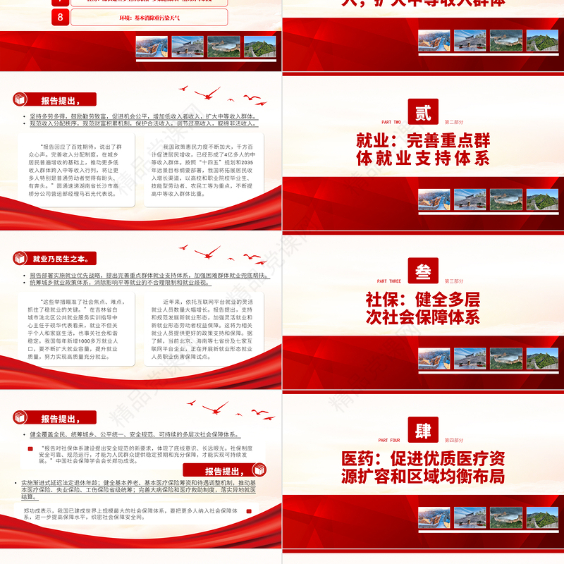 不断实现人民对美好生活的向往PPT精美党政风从二十大报告看人民生活新图景专题党课