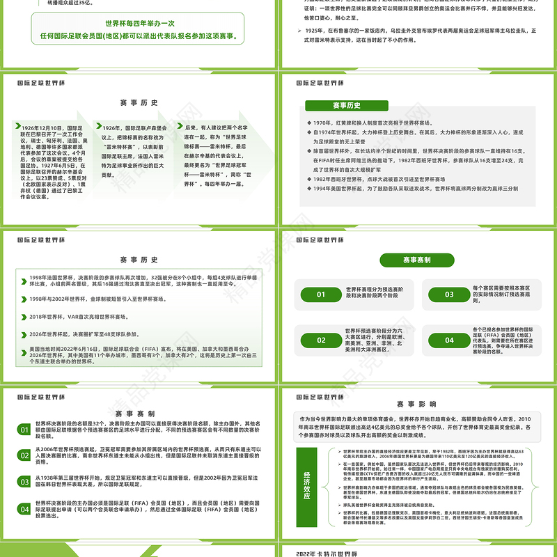 决战世界杯纵情卡塔尔PPT插画风卡塔尔世界杯知识宣讲课件下载