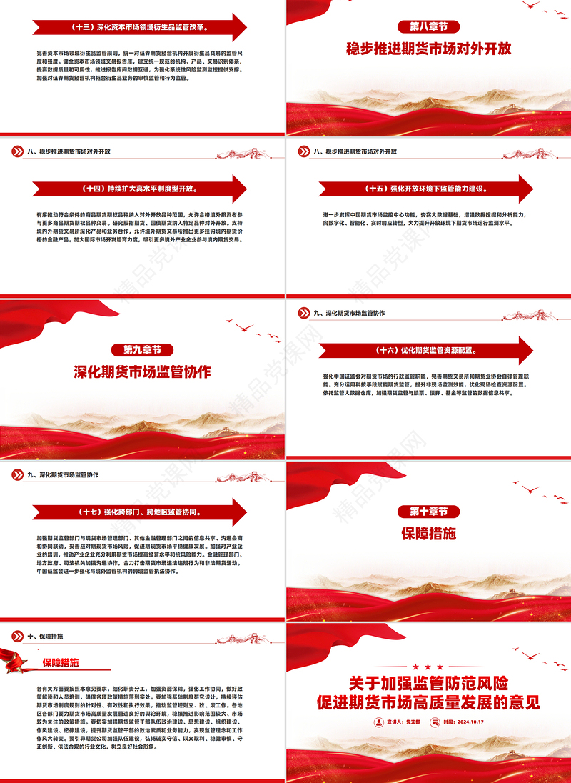 2024《关于加强监管防范风险促进期货市场高质量发展的意见》PPT课件