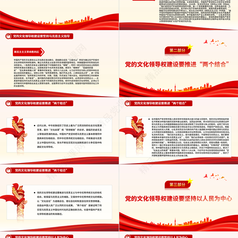 中国共产党领导文化建设的百年探索与历史经验研究PPT党政风党员干部学习教育党课课件