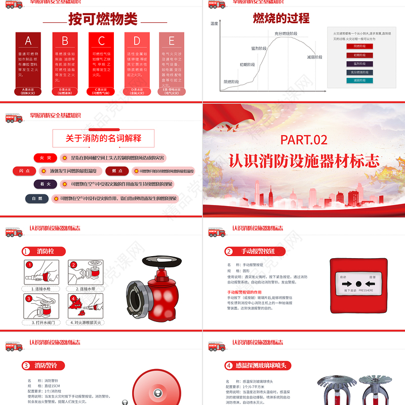 2023公共消防知识培训PPT简约风企业事业政府部门安全生产月知识培训专题课件下载
