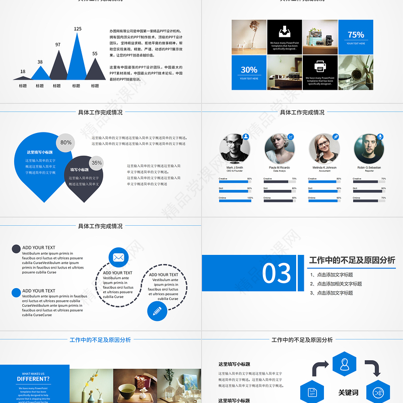 2024工作计划报告PPT蓝色创意会议报告模板