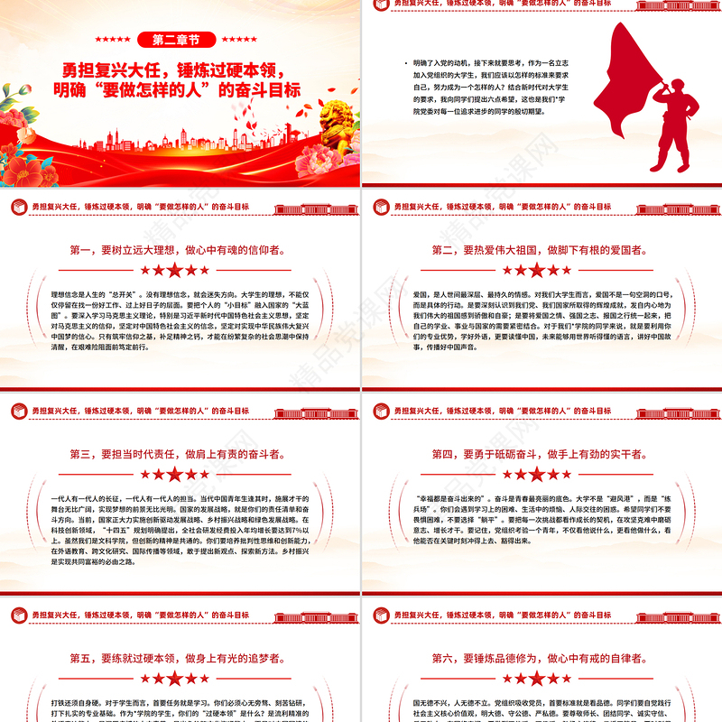 精美实用高校新生入党启蒙教育专题党课PPT课件下载