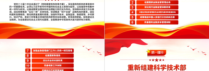 2023年国务院机构改革方案PPT简约优质转变政府职能加快建设法治政府两会课件