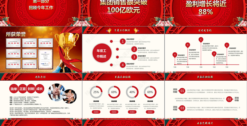 鸡年新年倒计时共赢鸡年年会颁奖PPT