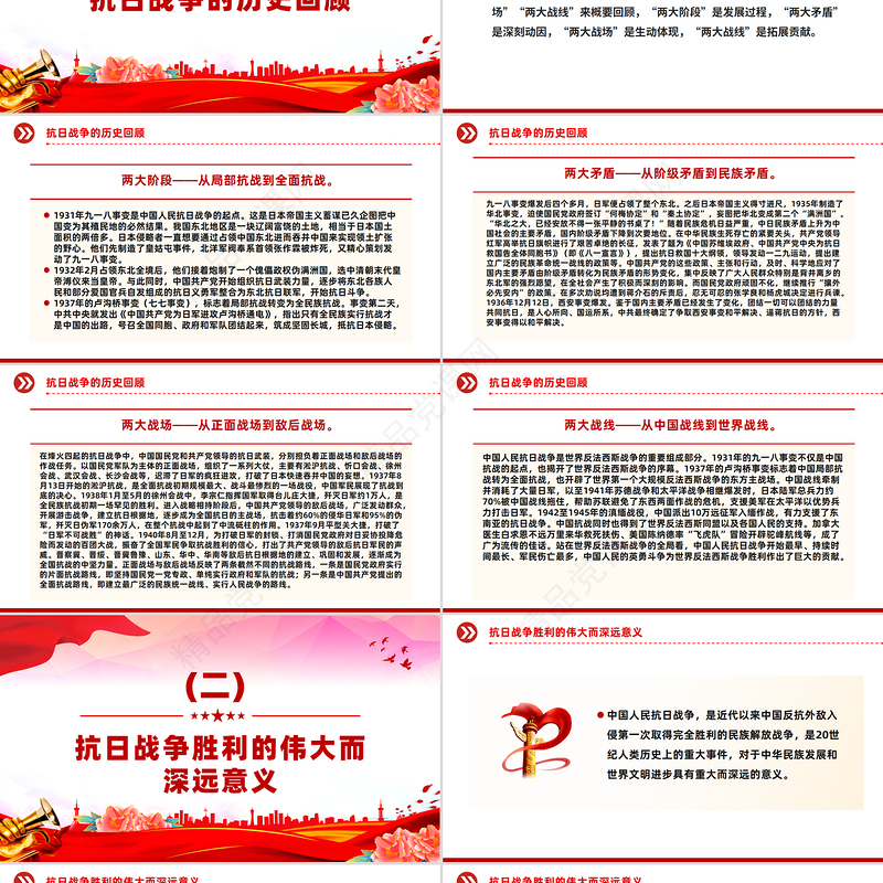 一文读懂抗日战争胜利的深远意义及宝贵启示PPT课件