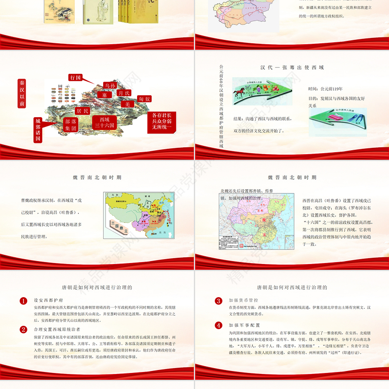 红色党政风地域党课之正确认识新疆四史筑牢中华民族共同体意识新疆党课PPT