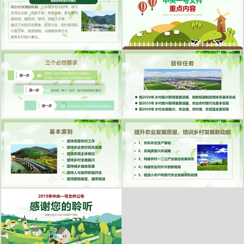 2019中央一号文件乡村振兴战略全方位农村工作精准解读三农ppt课件