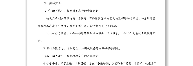年某局干部队伍作风纪律整顿工作方案