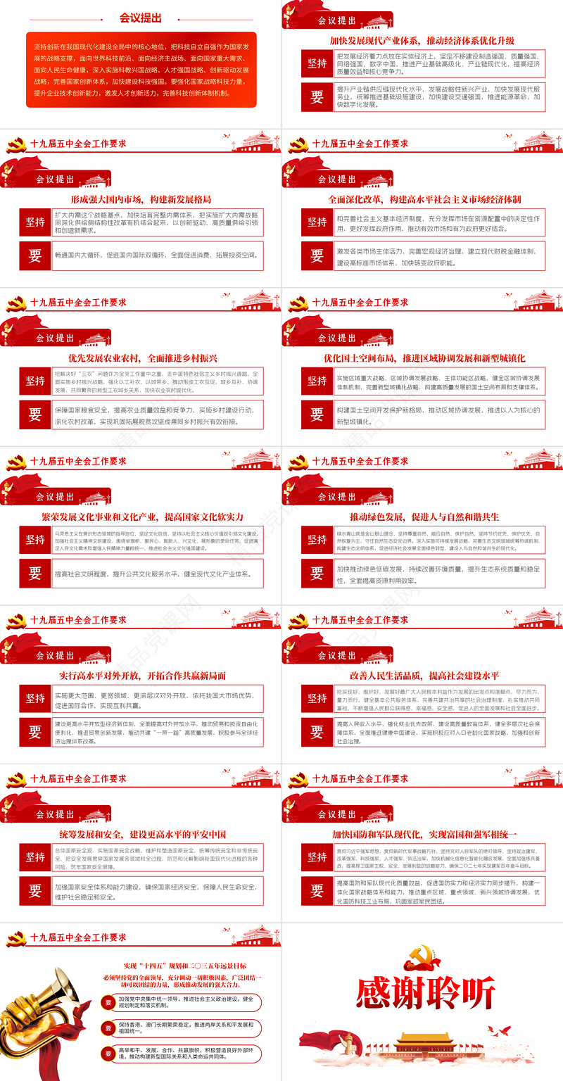 解读党的十九届五中全会公报专题党课PPT