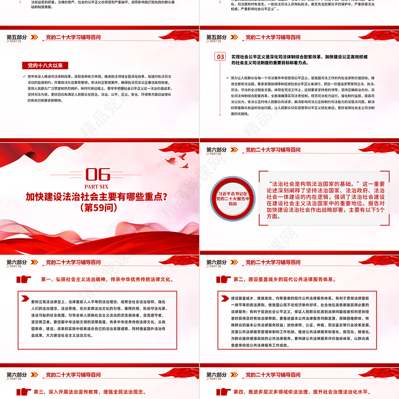 2023党二十大报告学习辅导百问（第54—61问）关于中国式现代化PPT精品风党员干部学习教育专题党课课件模板