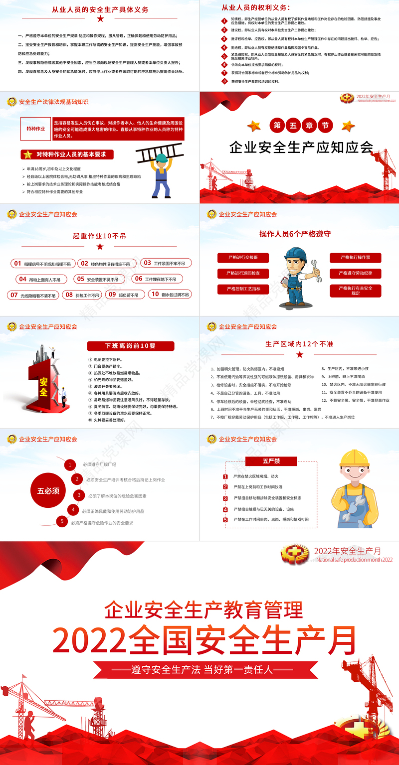 安全生产月PPT简约优质遵守安全生产法当好第一责任人企业安全生产专题课件