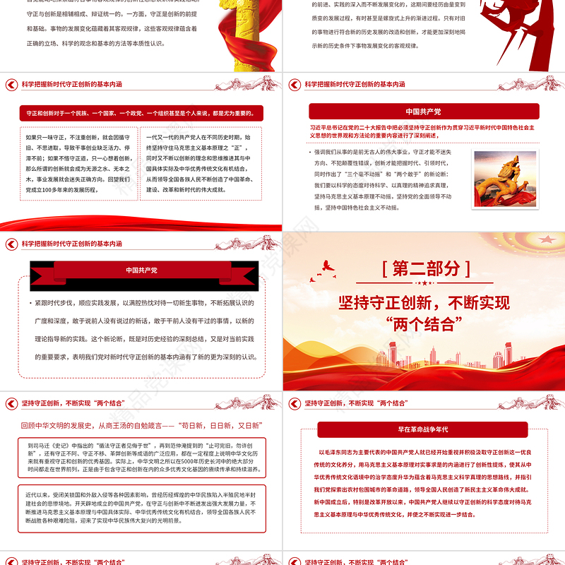 2023坚持守正创新勇担时代使命PPT精品风党员干部学习教育专题党课课件 